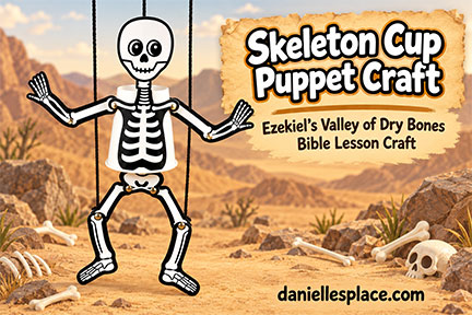 Skeleton Cup Puppet Craft