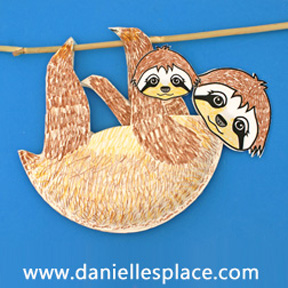 Sloth Paper Plate Craft