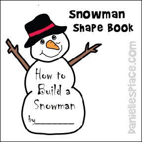 Snowman Shape Book