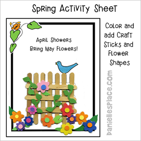 Craft Stick Spring Activity Sheet