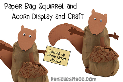 Squirrel and Acorn Craft and Fall Display