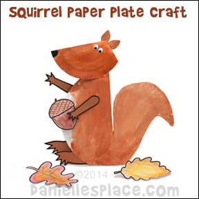 Squirrel Paper Plate Craft