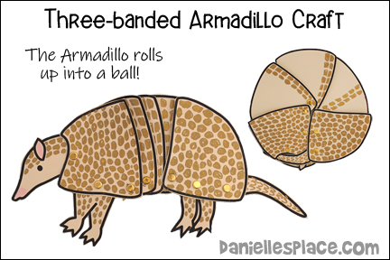 Three-banded Armadillo Paper Craft