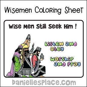 Wise Men Coloring Sheet