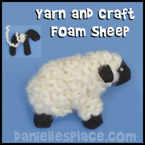 Craft Foam and Yarn Sheep