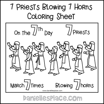 Seven Priests Coloring Sheet