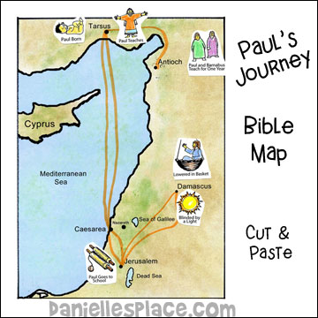 Bible Map of Paul's Journey