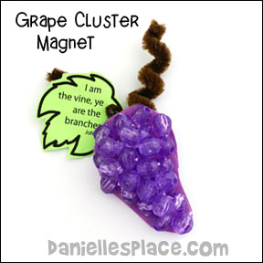 Grape Vine Cluster Refrigerator Magnets
