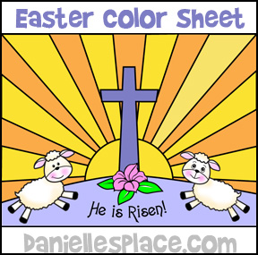 He Is Risen Coloring Sheet