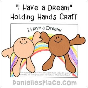 I Have a Dream Holding Hands Craft