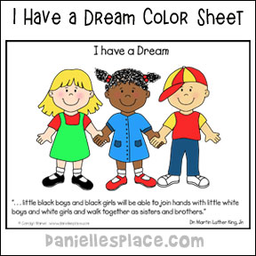 I Have a Dream Coloring Sheet