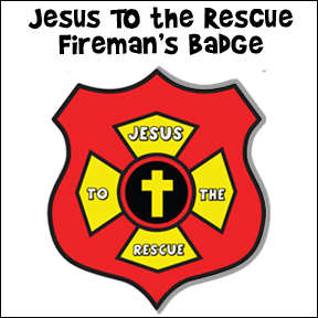 Jesus Rescues Me Badge