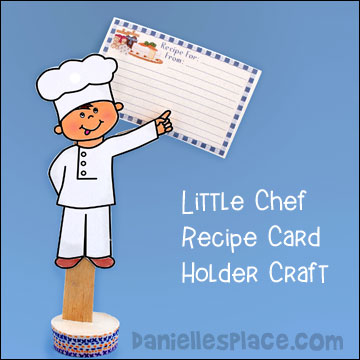 Little Chef Recipe Card Holder Craft