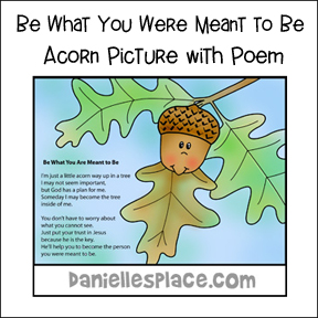 Picture of an Acorn with a Poem
