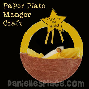 "Light of the World" Paper Plate Manger