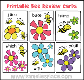 Bee Printable Game Cards