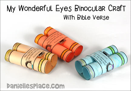 Binocular Crafts for My Wonderful Eyes Bible Lesson