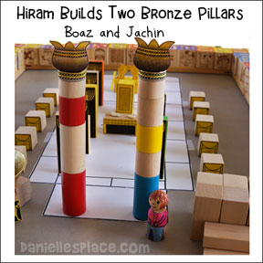 Hiram Builds Bronze Pillars 