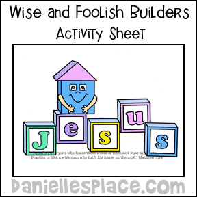 Building on Jesus Activity Sheet