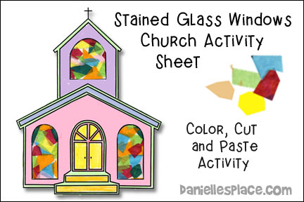 Stained Glass Window Church Activity Sheet