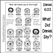 Daniel Bible Verse Activity Sheet
