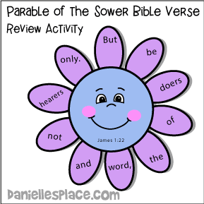 Parable of the Sower Bible Verse Review Activity