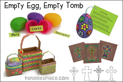 Empty Egg, Empty Tomb Bible Lesson for Sunday School and Children's Ministry, Including Bible Crafts, Games and Bible Verse Review Activities, Bible Reference:
Luke 23- 24, Paper Lunch Bag Easter Baskets craft, Have an Easter Egg Hunt, Chalk Marker Doodle Cross Pictures, Chalk Marker Doodle Cross Pictures, Decorate an Empty Easter Egg, easter egg bible games, daniellesplace.com, daniellespace.com, daniellplace.com, daniellsplace.com, danielsplace,com, danielspace.com, danielplace.com, danilesplace.com, danielplace.com