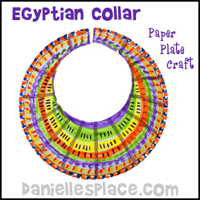 Paper Plate Egyptian Collar Craft