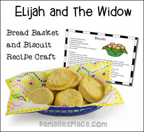 Elijah and the Widow Bread Basket Craft