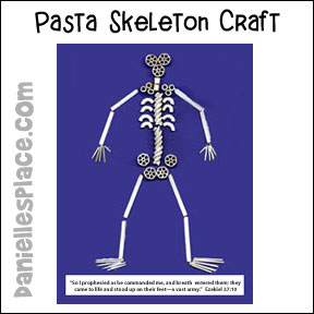 Ezekiel Pasta Skeleton Craft