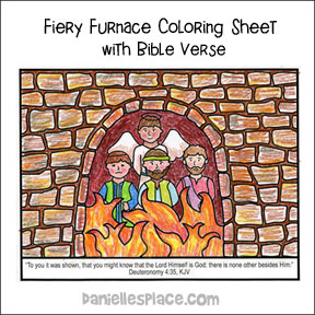 Fiery Furnace Coloring Sheet