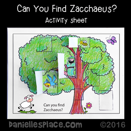 Where's Zacchaeus Activity Sheet