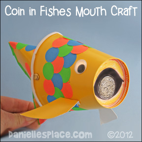 Fish with Coin in Mouth Paper Cup Craft