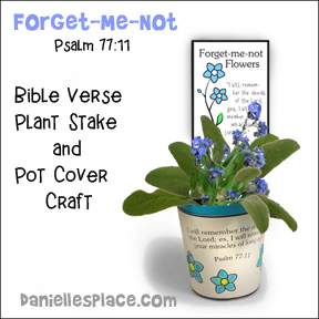 Forget-me-not bible Verse Coloring Sheet and Poster