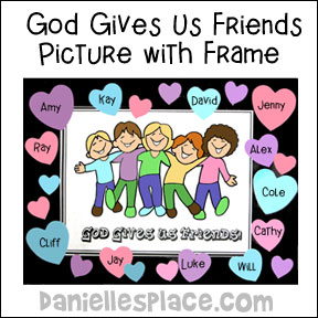 "God Gives Us Friends" Picture and Frame