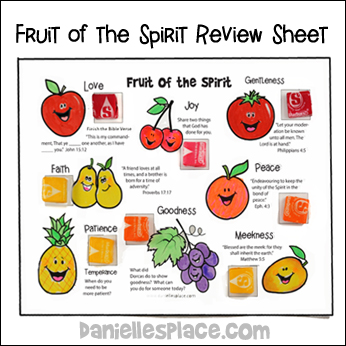 Fruit of the Spirit Picture with Starburst Candy