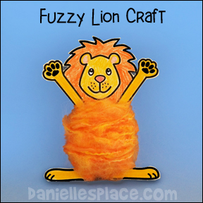 Fuzzy Lion Bible Craft