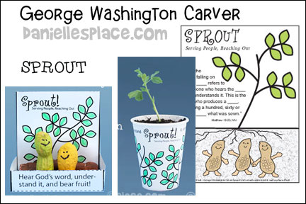 George Washington Carver Bible Lesson for Sunday School and Children's Ministry, Including Bible Crafts, Games, songs,  and Bible Verse Review Activities, Bible Reference: The Parable of the Sower – Matthew 13:1-23, Sprout Bible Verse Activity Sheet, Hear God’s Word, Understand it, and Bear Fruit! Peanut Display Craft, George Washington Carver  Bulletin Board Display, Hear God’s Word, Understand it, and Bear Fruit! Cup Craft, Make a Word Game, Peanut Relay Bible Verse Review Game, 
daniellesplace.com, daniellespace.com, daniellplace.com, daniellsplace.com, danielsplace,com, danielspace.com, danielplace.com, danilesplace.com, danielplace.com                   