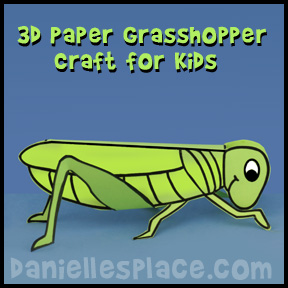 3D Paper Grasshopper Craft