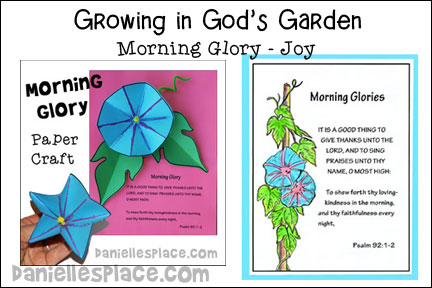 Growing in God's Garden - Morning Glory for Sunday School and Children's Ministry, Including Bible Crafts, Games, songs,  and Bible Verse Review Activities, 

daniellesplace.com, daniellespace.com, daniellplace.com, daniellsplace.com, danielsplace,com, danielspace.com, danielplace.com, danilesplace.com, danielplace.com                   