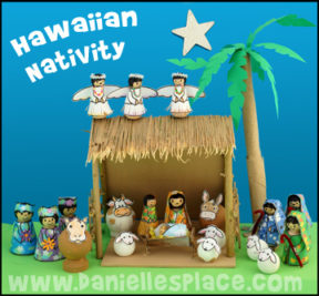 Hawaiian Peg Doll Nativity Set Craft