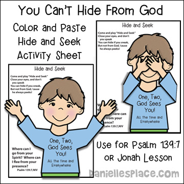 Hide and Seek Activity Sheet
