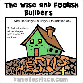 Wise and Foolish Builders Activity sheet
