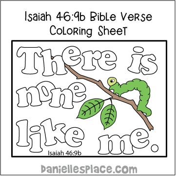 Inchworm Bible Verse Coloring Sheet