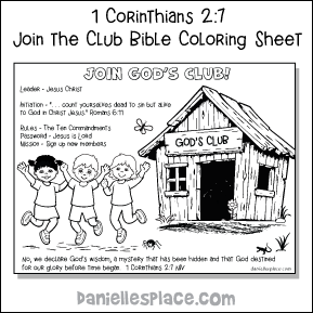 Join the Club coloring Sheet