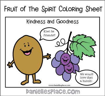 Kiwi Be Friends Coloring Sheet