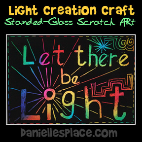"Let There be Light" Scratch Art Picture