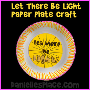 Let There be Light Paper Plate Sun Catcher Craft