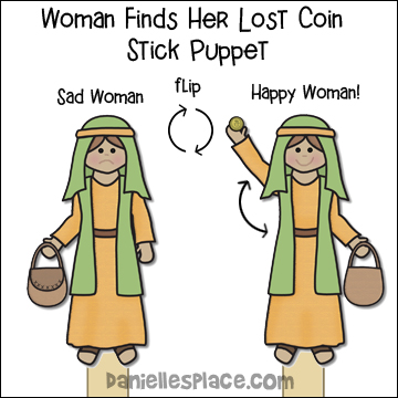 Woman Find Her Lost Coin Puppet