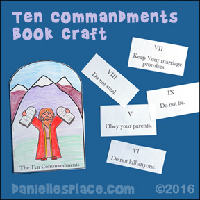 Ten Commandments Book Craft